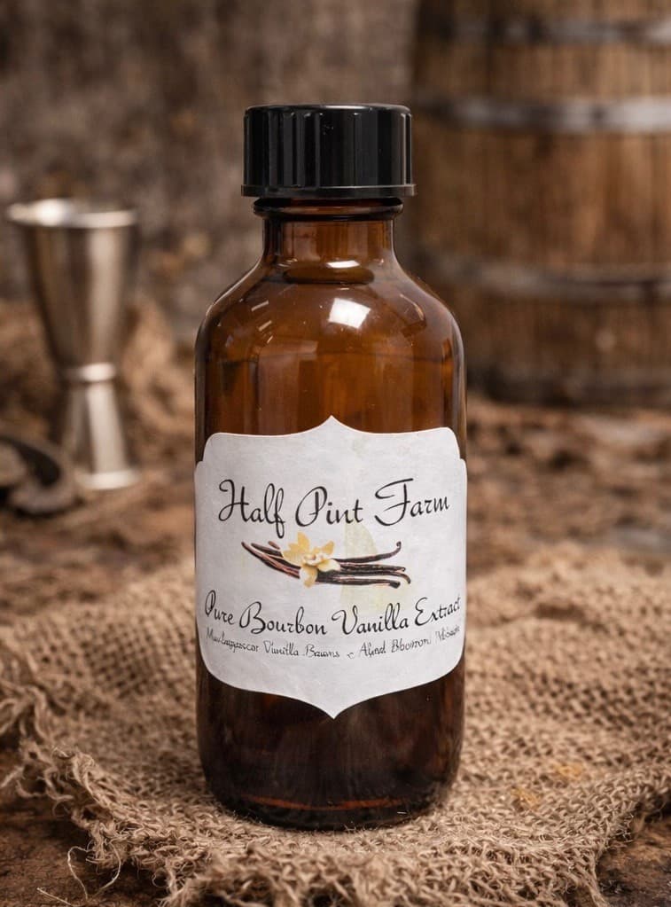 Bourbon Vanilla Extract - Bourbon-aged vanilla extract from Half Pint Farm