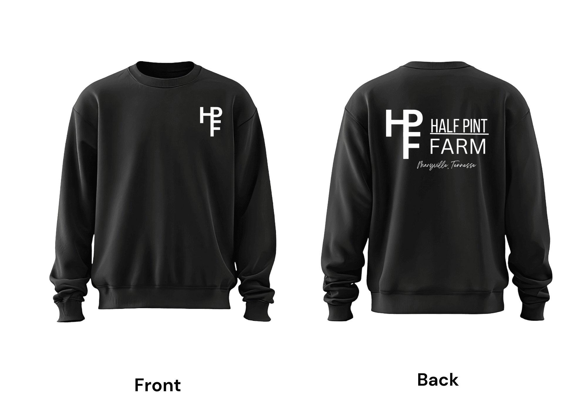 Half Pint Farm Crew Neck Logo Sweatshirt - Classic crew neck with farm logo