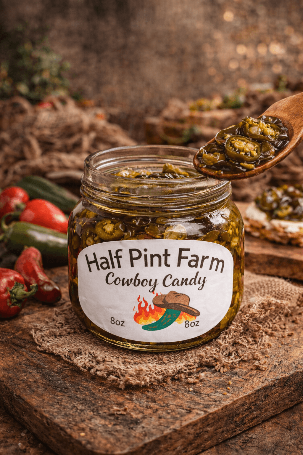 Cowboy Candy - Candied jalapeƱos from Half Pint Farm
